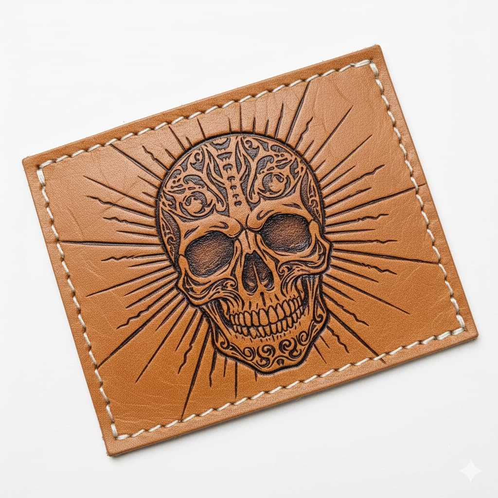 Laser Engraved Leather Patch